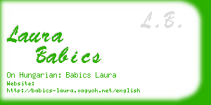 laura babics business card